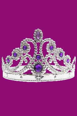 CORONA PRINCIPESSE ARGENTO LILLA